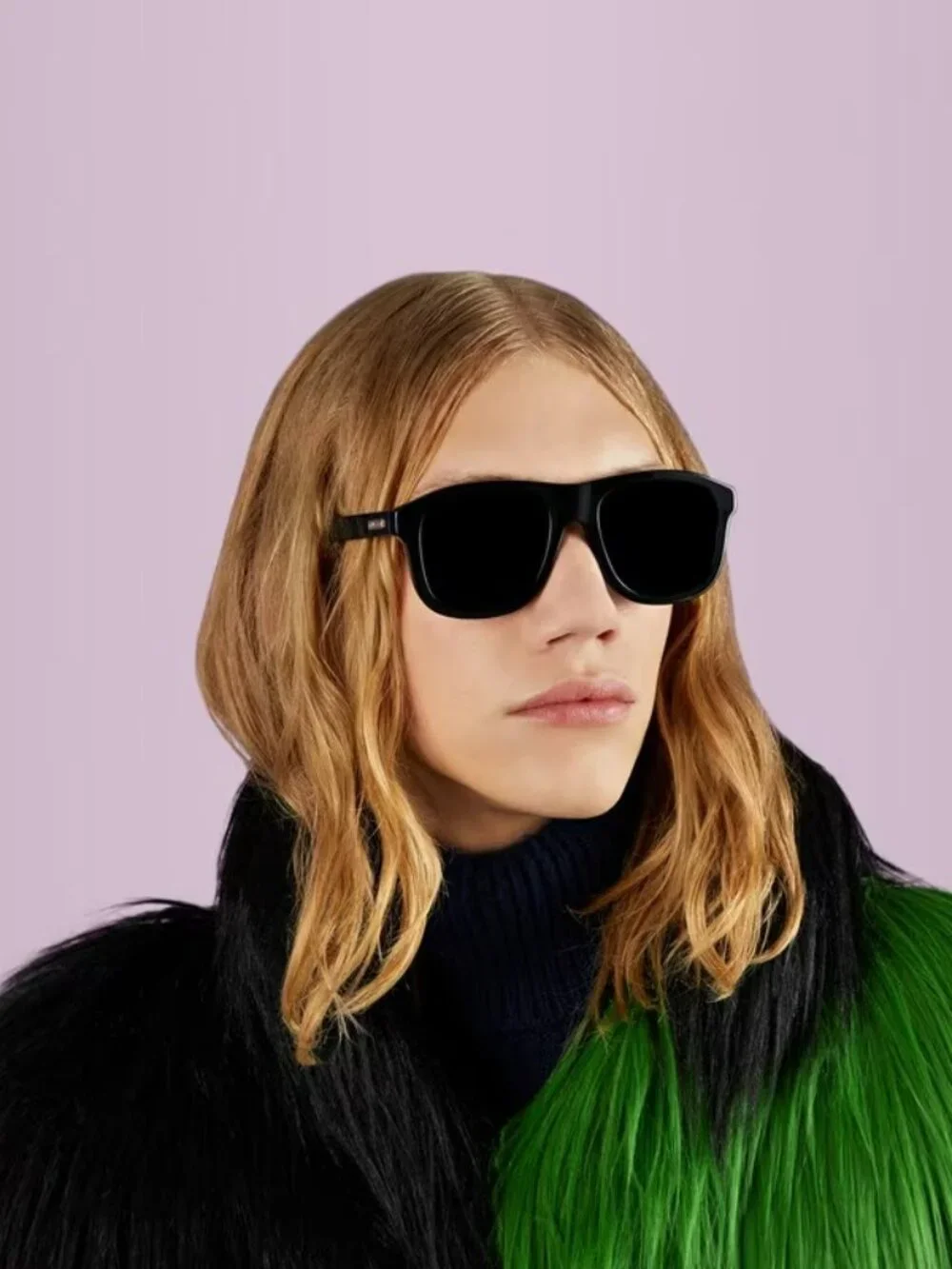 GUCCI GG1316S 001 BLACK GREY SQUARE UNISEX SUNGLASSES
